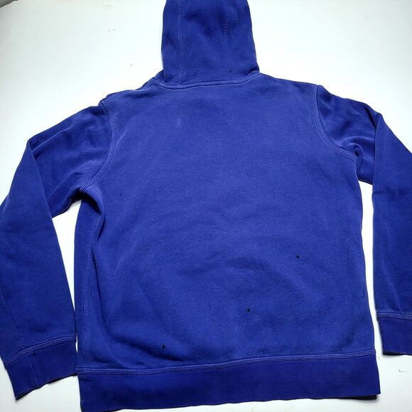 VTG Nike Hoodie Sweatshirt Blue Neon Green Center Swoosh Men's Medium - Picture 2 of 9